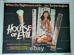 Original UK Quad Poster House Of Evil House On Sorority Row Slasher Film Horror