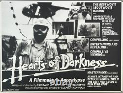 Original UK quad Hearts of Darkness A Filmmaker's Apocalypse (1991) RARE