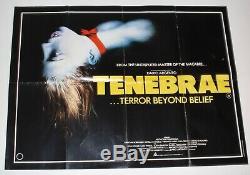 Original Uk Quad Film Poster Tenebrae Dario Argento Horror Tenebre Giallo Rare