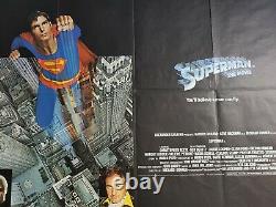 Original Uk Quad Movie Poster Superman The Movie (1978) Very Fine Condition