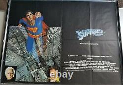 Original Uk Quad Movie Poster Superman The Movie (1978) Very Fine Condition