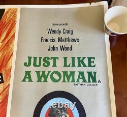 Original & Very Rare 1967 Accident & Just Like A Woman Duo Quad Poster