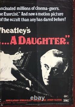 Original Vintage QUAD'TO THE DEVIL A DAUGHTER' Hammer Horror Film Post, 1976