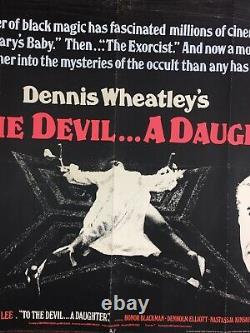 Original Vintage QUAD'TO THE DEVIL A DAUGHTER' Hammer Horror Film Post, 1976