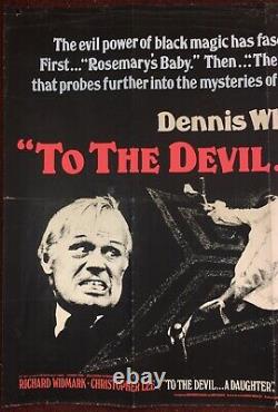 Original Vintage QUAD'TO THE DEVIL A DAUGHTER' Hammer Horror Film Post, 1976