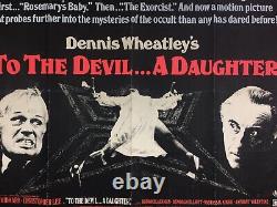 Original Vintage QUAD'TO THE DEVIL A DAUGHTER' Hammer Horror Film Post, 1976