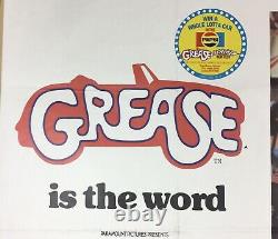 Original Vintage Quad Film'Grease' Poster, John Travolta, + 1979 Pepsi sticker