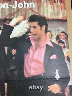 Original Vintage Quad Film'Grease' Poster, John Travolta, + 1979 Pepsi sticker