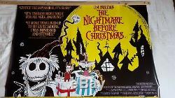 Original film posters uk quad. The nightmare before Christmas rare landscape