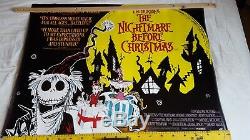 Original film posters uk quad. The nightmare before Christmas rare landscape