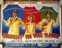 Original movie Poster, Singing in the Rain, BFI 2000 UK quad full size
