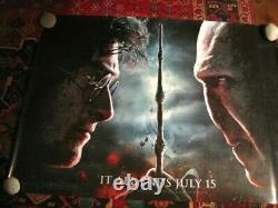 Original quad Movie Film poster- Harry Potter Deathly Hallows part 2-IT ALL ENDS