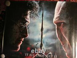 Original quad Movie Film poster- Harry Potter Deathly Hallows part 2-IT ALL ENDS