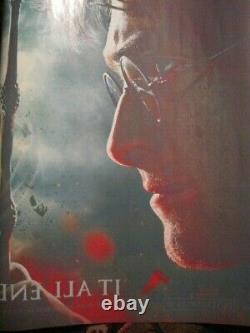 Original quad Movie Film poster- Harry Potter Deathly Hallows part 2-IT ALL ENDS