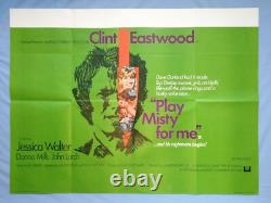 PLAY MISTY FOR ME (1971) original UK quad movie poster CLINT EASTWOOD