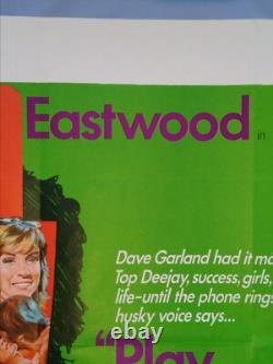 PLAY MISTY FOR ME (1971) original UK quad movie poster CLINT EASTWOOD