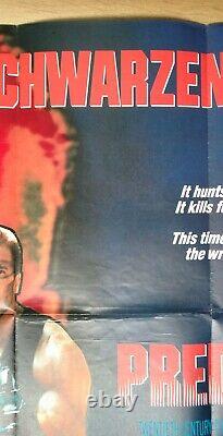 PREDATOR (1987) original UK quad movie poster SCHWARZENEGGER excellent condition