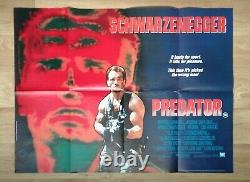 PREDATOR (1987) original UK quad movie poster SCHWARZENEGGER superb condition