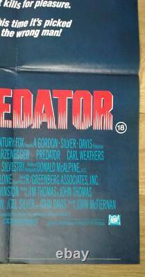 PREDATOR (1987) superb condition original UK quad movie poster SCHWARZENEGGER