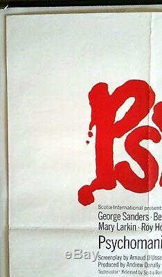 PSYCHOMANIA original 1973 UK quad movie poster Cult Biker Gang Zombie Horror