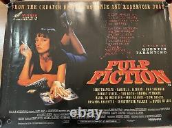 PULP FICTION (1994) rare DOUBLE-SIDED original UK QUAD POSTER -Cosmetic Damage