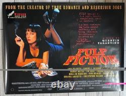 PULP FICTION Original 1994 UK Quad Cinema Poster Double Sided Tarantino Cult
