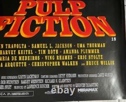 PULP FICTION Original 1994 UK Quad Cinema Poster Double Sided Tarantino Cult