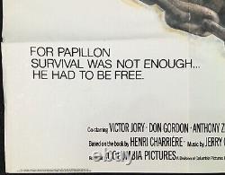 Papillon ORIGINAL Quad Movie Cinema Poster Tom Jung Steve McQueen 1973