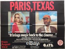 Paris, Texas Original British Movie Quad Poster 1984 Nastassja Kinski