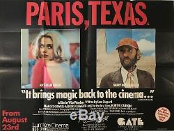 Paris, Texas Original British Movie Quad Poster 1984 Nastassja Kinski