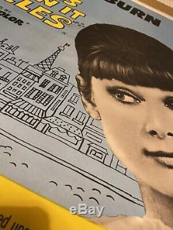 Paris When It Sizzles UK Quad (1964) LINEN BACKED Original Film Poster Hepburn