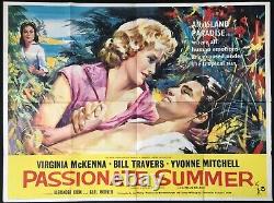 Passionate Summer ORIGINAL Quad Movie Poster Virginia McKenna Eric Pulford 1958