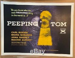 Peeping Tom Original LINEN BACKED (1960) UK Quad Film Poster Michael Powell
