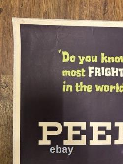 Peeping Tom Original UK Quad Movie Poster Linen Backed 1960 Rare