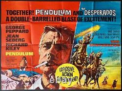 Pendulum / Desperados Doctor Original Quad Movie Poster George Peppard