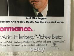 Performance Original British Movie Quad Poster 1970 Mick Jagger James Fox