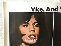 Performance Original British Movie Quad Poster 1970 Mick Jagger James Fox