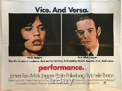 Performance Original British Movie Quad UK Poster 1970 Mick Jagger
