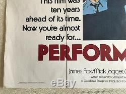 Performance Original British Movie Quad UK Poster 1979 Re Release Mick Jagger