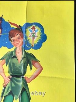 Peter Pan ORIGINAL Quad Movie Poster Walt Disney 1970s rerelease