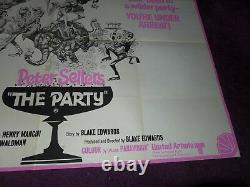 Peter Sellers The Party 60s original vintage quad movie cinema poster 40 x 30