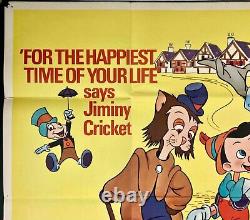 Pinocchio Original Quad Movie Cinema Poster Walt Disney Re-Release