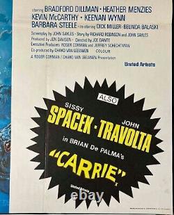 Piranha / Carrie Original Quad Movie Cinema Poster Joe Dante Roger Corman 1978