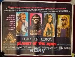 Planet Of The Apes 1968-original Uk Quad Poster 30 X 40. Cult Classic Movie