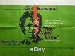 Play Misty For Me Original Movie Quad Poster 1971 Clint Eastwood Jessica Walters
