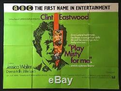 Play Misty for Me Original Quad Movie Poster 1971 Clint Eastwood ABC Cinema