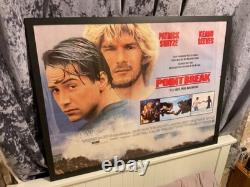 Point Break' poster- rare orig. 1991 s/sided cinema quad (40 in x 30 in). GC