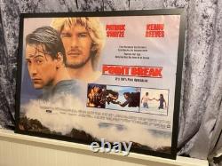 Point Break' poster- rare orig. 1991 s/sided cinema quad (40 in x 30 in). GC
