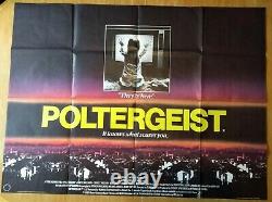 Poltergeist Original Uk 1982 Quad Movie Poster Very Good Folded Condition
