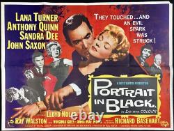 Portrait in Black ORIGINAL Quad Movie Poster Lana Turner Anthony Quinn 1960